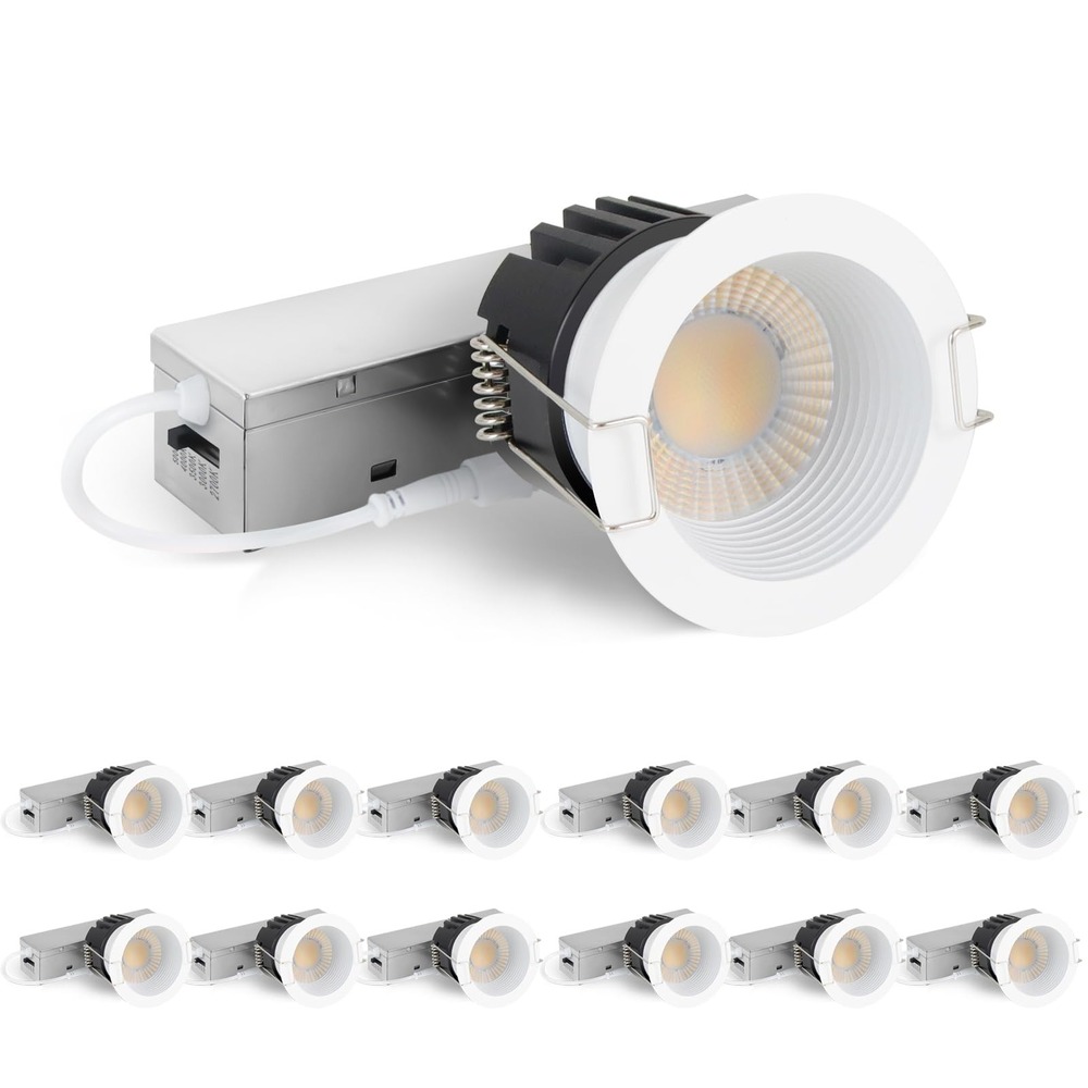 Adetu 12 Pack 2 Inch LED Recessed Downlight 5CCT Anti-Glare IP65 Wet Location